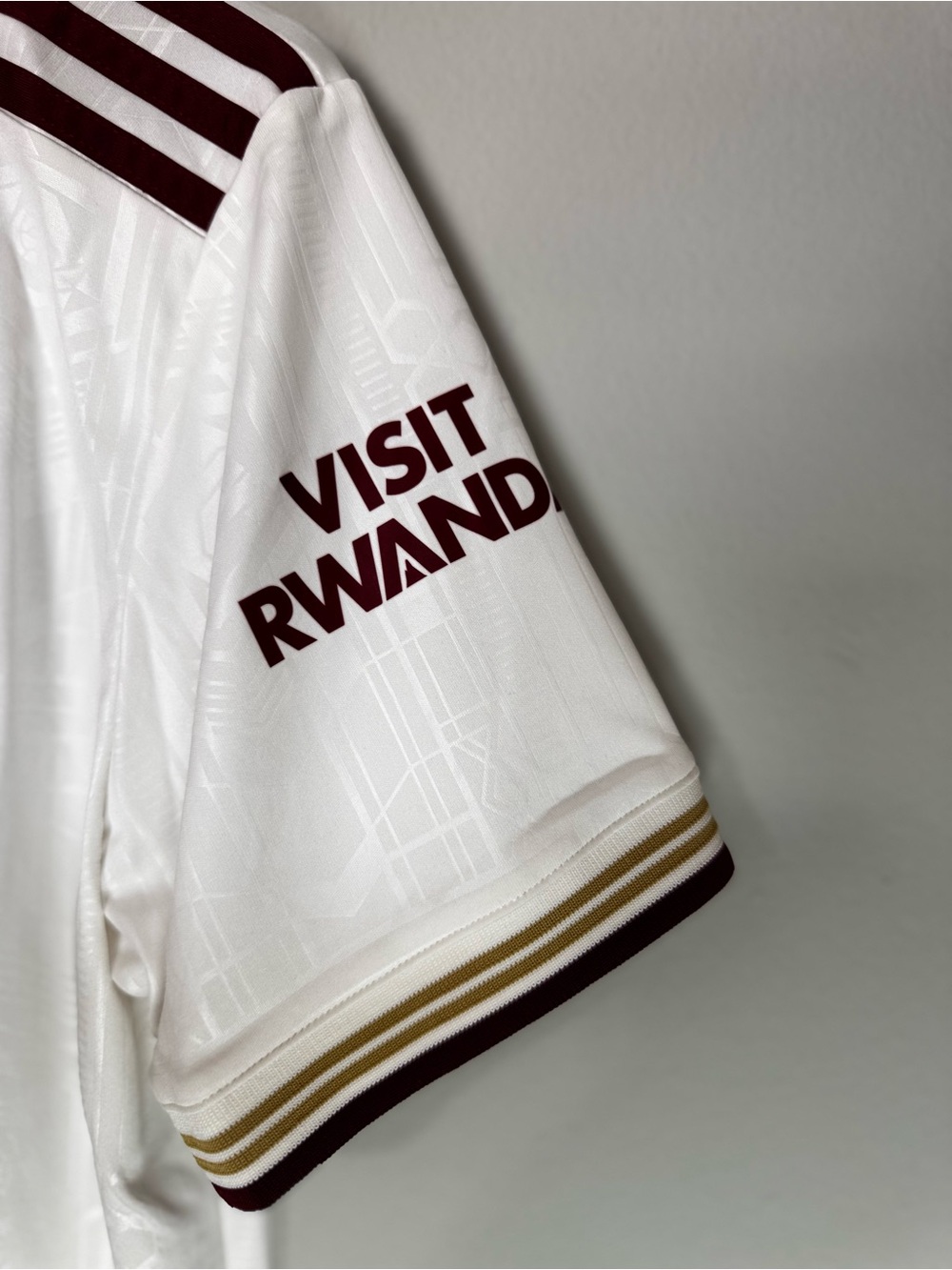 adidas Arsenal White & Maroon Away Football Shirt - Picture 4 of 7